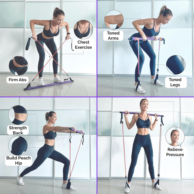 Pilates Bar Kit with Resistance Bands